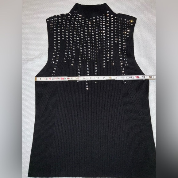 Halogen Rhinestone Embellished Sleeveless Funnel Neck Sweater - size xxl - NWT - Picture 7 of 12
